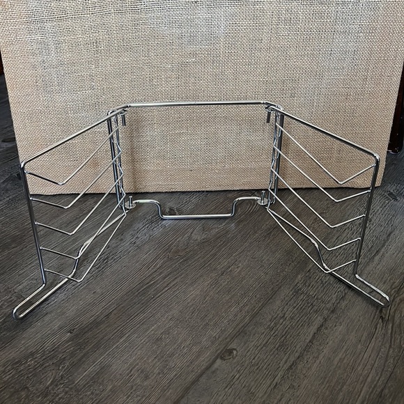 💎NWOT Stainless Steel Pizza Pan Stand Deep Dish Baking Rack organizer storage - Picture 1 of 4